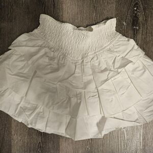 White Tiered Ruffle Skirt